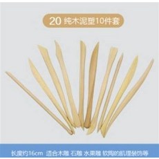 純木泥塑10件套 長度約16cm 適合木雕石雕水果雕軟陣肌理裝飾, 1個