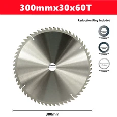 1pcs TCT 목공 톱 블레이드 기존 치아 모양 110/115/136/160/165/185/210/250/305mm 절단 도구, 01 CHINA, 49 300mmx30mmx60T