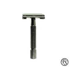 GOODFORIT Frank Shaving 雙刃合金槍砲傳統刮鬍刀，經典刮鬍體驗，兩色可選, 拋光銀, 1個