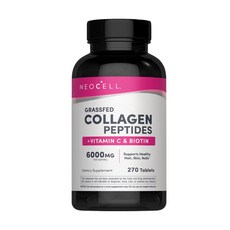 NEOCELL 草飼膠原蛋白胜肽 + 維他命C & 生物素錠, 1個, 270顆