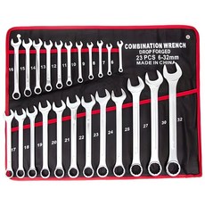 ZIO-BIZ 스패너 렌치 세트 23pcs / 오픈렌치 육각렌치 콤비렌치 스패너 깔깔이 양면 양구 렌치 기어렌치 수공구, 1개