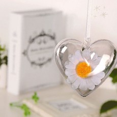 투명 하트 장식용기 분리형 공예 소품 보관함 인테리어 디스플레이 오너먼트 케이스, 1개, 투명하트공-8cm