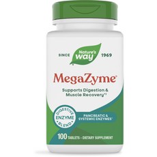 Enzymatic Therapy Mega-zyme 全身酶無麩質片劑, 1個