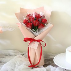 ScentBasket 玫瑰香皂花束, 紅色, 1組