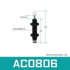 공압 실린더 충격 흡수기 댐퍼 AC 시리즈 AC0806 AC1005 AC1008 AC1210 흡수기 버퍼 오일 버퍼, 19 AC0806, 02 -1 High speed