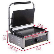 營業用 帕尼尼機 鑄鐵不沾塗層 古巴三明治機 煎烤熱壓吐司機, 1個