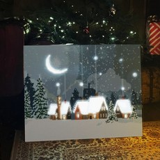 ADICO DIY LED 寶石十字繡 下雪的村莊 40 x 50 cm LB66, 混合色, 1個