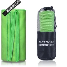 여행용 마이크로 화이버 타월 스포츠 건조 슈퍼 흡수성 목욕 비치 소프트 경량 요가 수영 체육관, [04] 80x160cm, [04] green, 1개