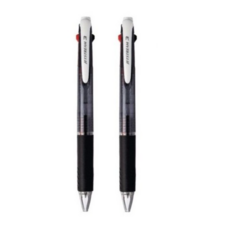 제트스트림 3색 볼펜 0.7mm Y.SXE3-404-07, 투명흑색, 2개