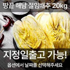 땅끝 해남 절임배추 20kg 해남직송 김장배추, 1개, 1-2일내 발송