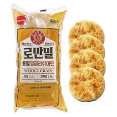 삼립 냉동 로만밀 통밀 잉글리쉬 머핀 240g (60gX4입) 머핀빵 버거번 식사빵, 1개
