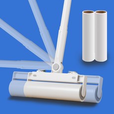 덕분애 좌우 너비조절 16 - 24cm 광폭 돌돌이 테이프 클리너 리필2개 포함, 1세트