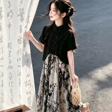 女童 國風 漢服 夏裝 洋裝