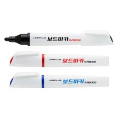 라인플러스 화이트 보드마카 트리마 330 둥근닙 블랙, 5개
