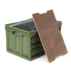 카고박스 55L 캠핑 폴딩박스 카키 마이원픽 55848pc 1(EA), 색상, 1개