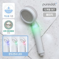 아기 샤워기 베이직 12개월세트 (베이직 샤워헤드+필터4개), 베이직12개월