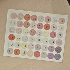 케릭터 표정 스티커 (01-50), 1개, 19