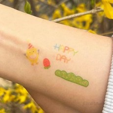 로랑마켓 타투스티커 해피데이 스티커문신 파티스티커 붙이는타투