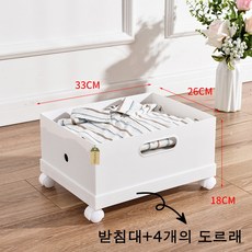 다용도 리빙박스 슬라이딩정리함, 1개, 바퀴 * 1개