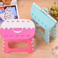 피제이에스 휴대용 야외 등산 롯데월드 캠핑용 접이식 보조 의자, 1개, 핑크