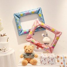 생일 축하 홈 파티 기념일 포토 프레임 액자 데코 이벤트 포토존 촬영 풍선 소품 M10976, 핑크