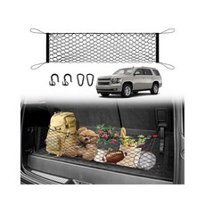 Karltys 봉투 스타일 카고 네트 토요타 시에나 2026 2025 2024 2023 2022 2021 액세서리 후면 트렁크 메시 네트 신축성 있는 튼튼한 나일론 보관 그물, for Chevy Tahoe
