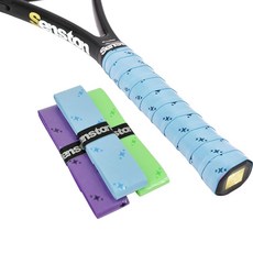 센스턴 3Pcs 라켓 그립 테이프 반짝이는 별 손잡이, Blue+Green+Purple, 1개