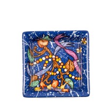 에르메스 중고 1980's 포슬린 미니 스퀘어 장식 트레이 8cm X 8cm