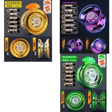 臺灣-出貨 【新款熱銷】溜溜球兒自動迴旋yoyo入門初學者男孩童玩具比賽專用悠悠球活睡眠 88YO, 買二送一【土豪金+森林綠+漸變紫】, 1個