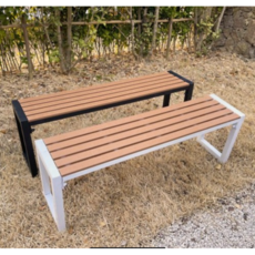 수지목 벤치 야외벤치 평 벤치 조립 화이트/블랙, 화이트(130cm)