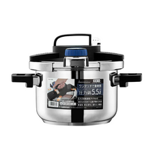 KOZIWA 壓力鍋 5.5L, 三層鋼7重防爆一鍵開蓋5.5L三檔壓力調節, 1個