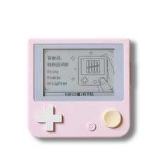 百詞斬單詞機 墨水屏真人發音便攜英語學習機 綠色, 白桃粉主機