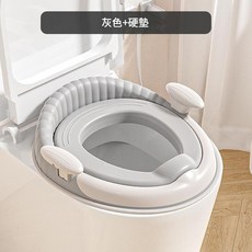 兒童坐便圈 嬰兒輔助馬桶圈 適合1-6歲寶寶, 安伯灰硬墊款