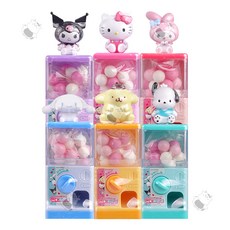 산리오캐릭터즈 캔디 자판기 6종세트 헬로키티 마이멜로디 폼폼푸린 쿠로미 시나모롤 포차코, 1세트, 180g, 산리오
