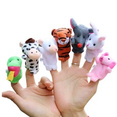 캐보트 작은인형 손가락인형극장 손인형동화책 손가락인형, 12간지 동물손가락인형, 1개