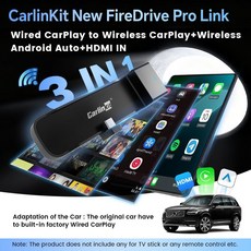 CarLINK 링크it FireDrive LINK 링크 Pro 자동차 TV 메이트 유선을 무선 안드로이드 자동 및 카플레이 어댑터로 변환 Fire 스틱 스트리밍용 유선 Ca