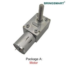 Bringsmart 33mm 마이크로 웜 전기 모터 M8 나사 샤프트 길이 12V 24V DC 모터 모터 JGY 370 속도 조정 6-1, 02 30rpm, 01 12V, 02 package A