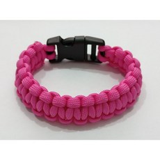 傘繩手鍊七芯傘繩編織手鍊手環戶外編織繩七芯手繩應急求生手鍊, 粉色, 1個