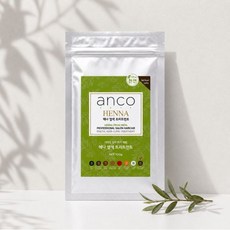 anco 앙코 헤나 염색약 100g 녹차추출물 새치커버, 1개, 08 다크브라운(천연)