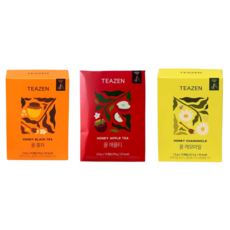 티젠 꿀차 삼각티백 3종, 1세트, 45개입, 2g