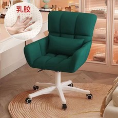핑크의자 컴퓨터 회전 체어 유튜버 사무실 학생 편한, N. 진녹색 두꺼운 스펀지 + 높이 조절 가능 360