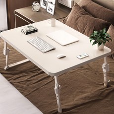 높이조절 2종 침대공부책상 좌식테이블 70x48cm 접이식 미니테이블, 화이트