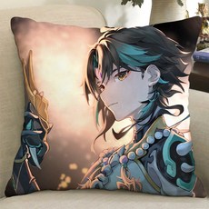 원신 샤오 봉제 인형 베개 골드록 인형 수호 야샤 장군 애니메이션/2D 베개, 10