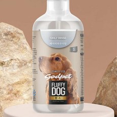 정전기방지 윤기있는 강아지린스 트리트먼트 애견샵샴푸 컨디셔너 털관리, 1개