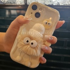 [주니퍼샵] 애플 아이폰 귀여운 먼지인형 깜찍이 귀요미 캐릭터 케이스