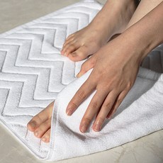 리빙엠 헤링본 발 수건 순면 발매트 욕실 화장실 발수건 호텔 풋 타올 타월 60x40, 헤링본 발수건 연브라운 S