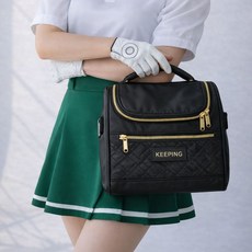 골프 보냉가방 골프 간식가방 카트백 모닝라운드보냉백, 1개, 블랙