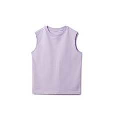 [무신사스탠다드] 키즈 크루 넥 슬리브리스 탑 [라벤더]