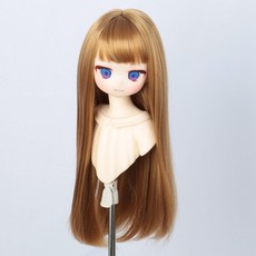 Linfairy 8~9inch 13 인형용 롱 가발 스트레이트의 롱 헤어 (Light Brown)