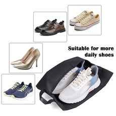 便攜式運動鞋收納袋 透氣防臭鞋子整理袋 輕巧方便運動收納, 黑色, 1個